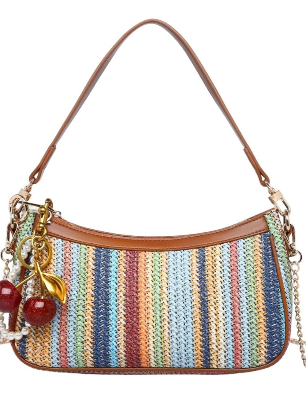 Shoulder Bag for Women Cherry Underarm Purse, Clutch Hobo Crossbody Handbag